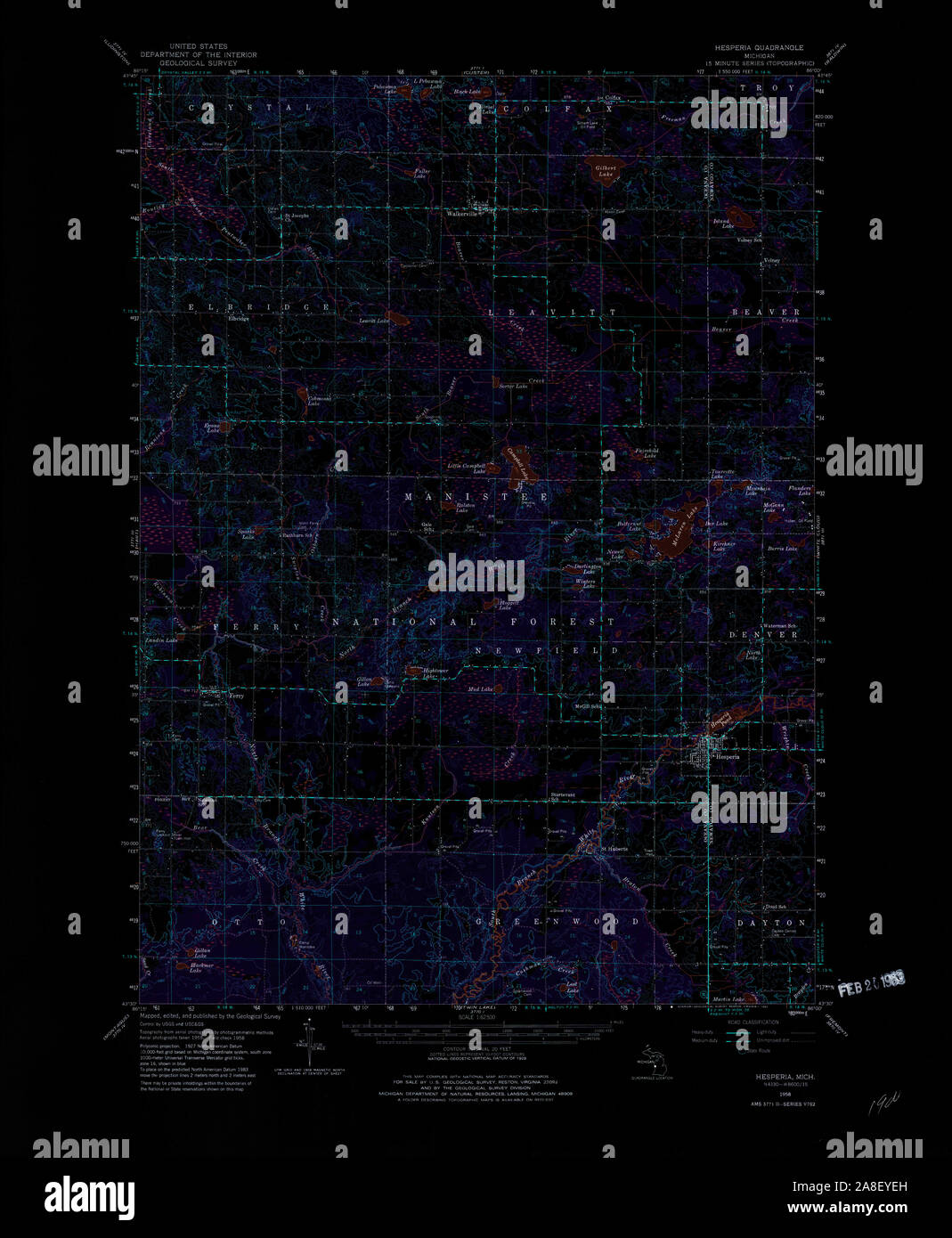Hesperia michigan map hires stock photography and images Alamy