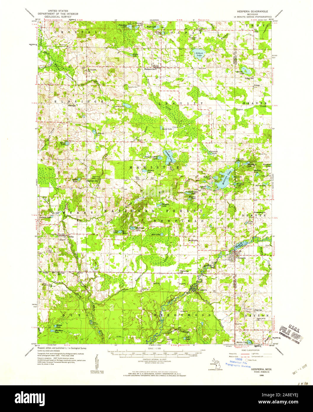 Map of hesperia michigan hires stock photography and images Alamy