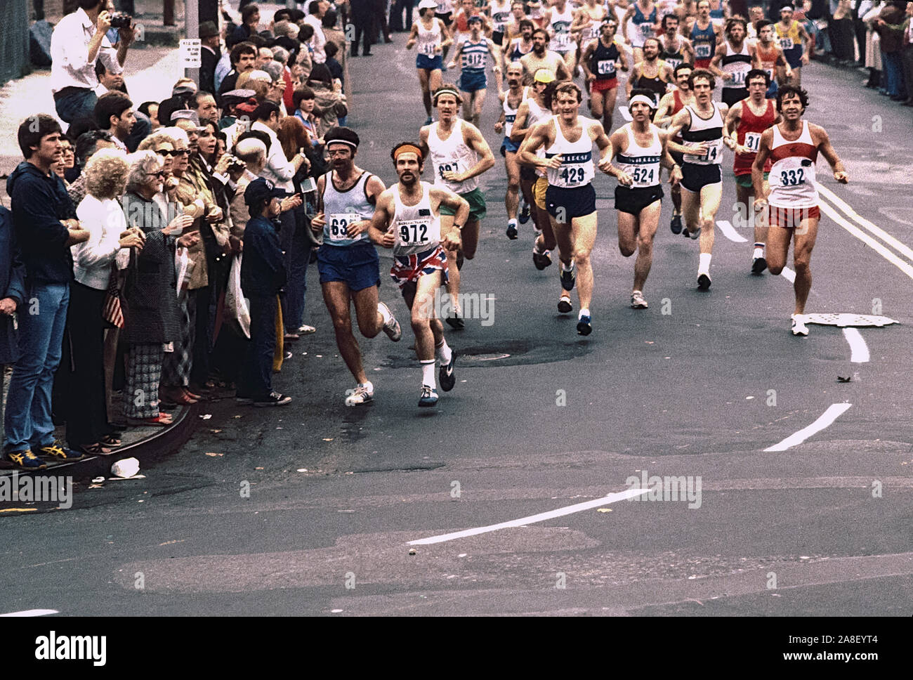 Runners competing in the 1979 NYC Marathon Stock Photo Alamy