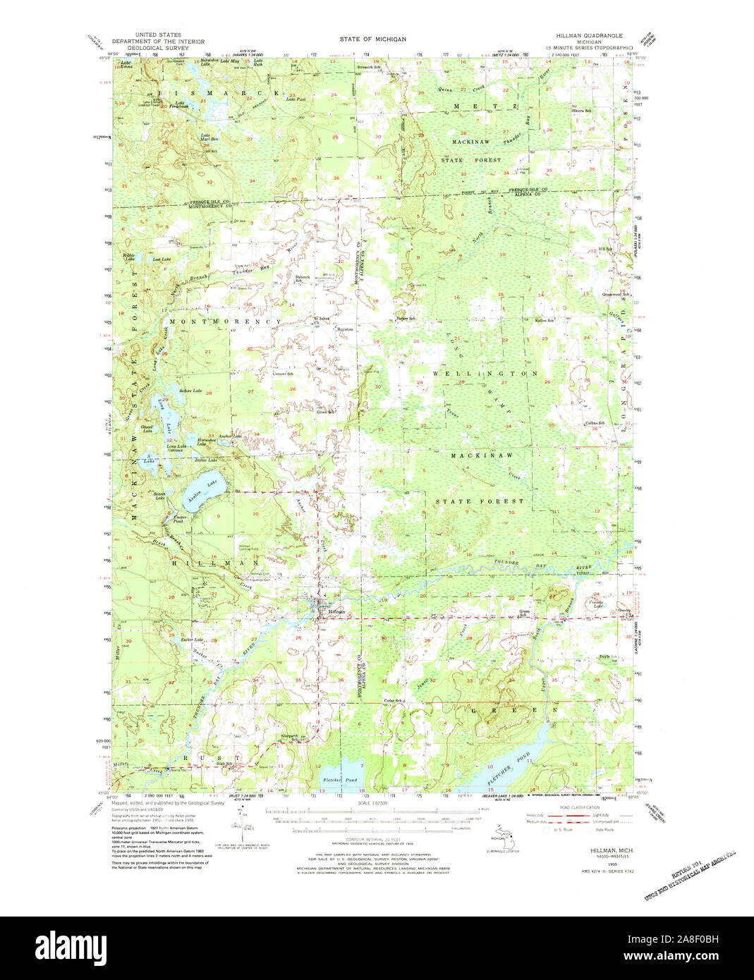 Hillman michigan map Cut Out Stock Images & Pictures Alamy