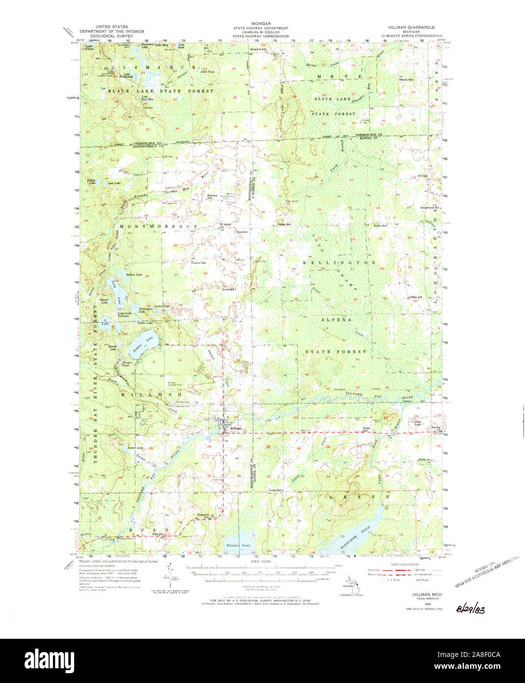 Hillman michigan map Cut Out Stock Images & Pictures Alamy