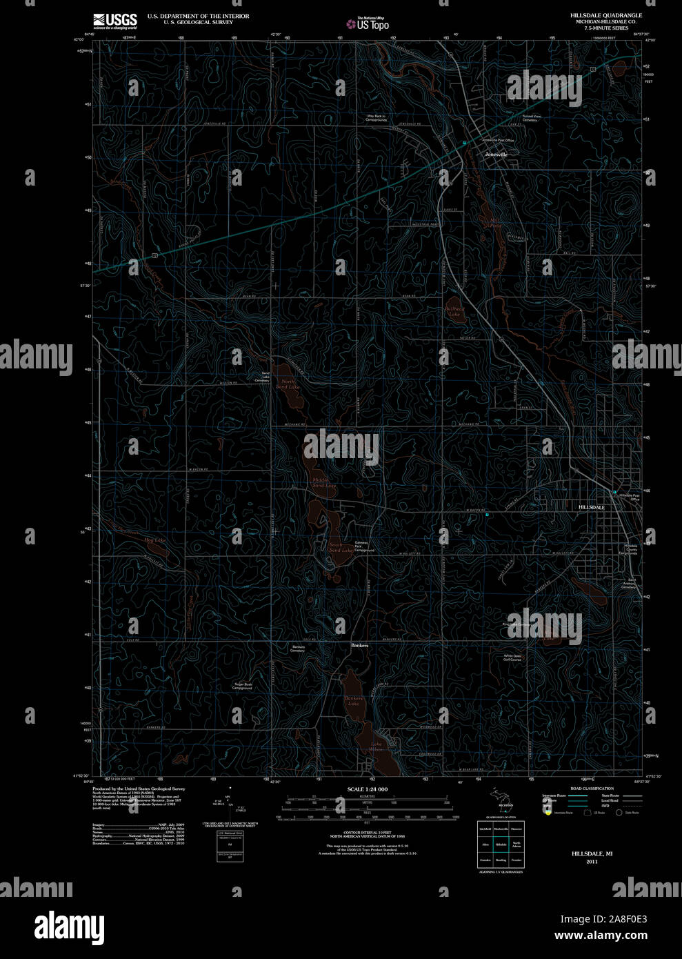 Hillsdale michigan map hires stock photography and images Alamy