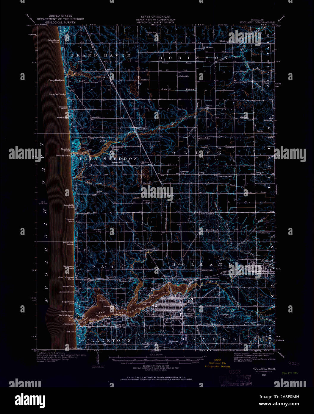 Map of holland michigan hi-res stock photography and images - Alamy