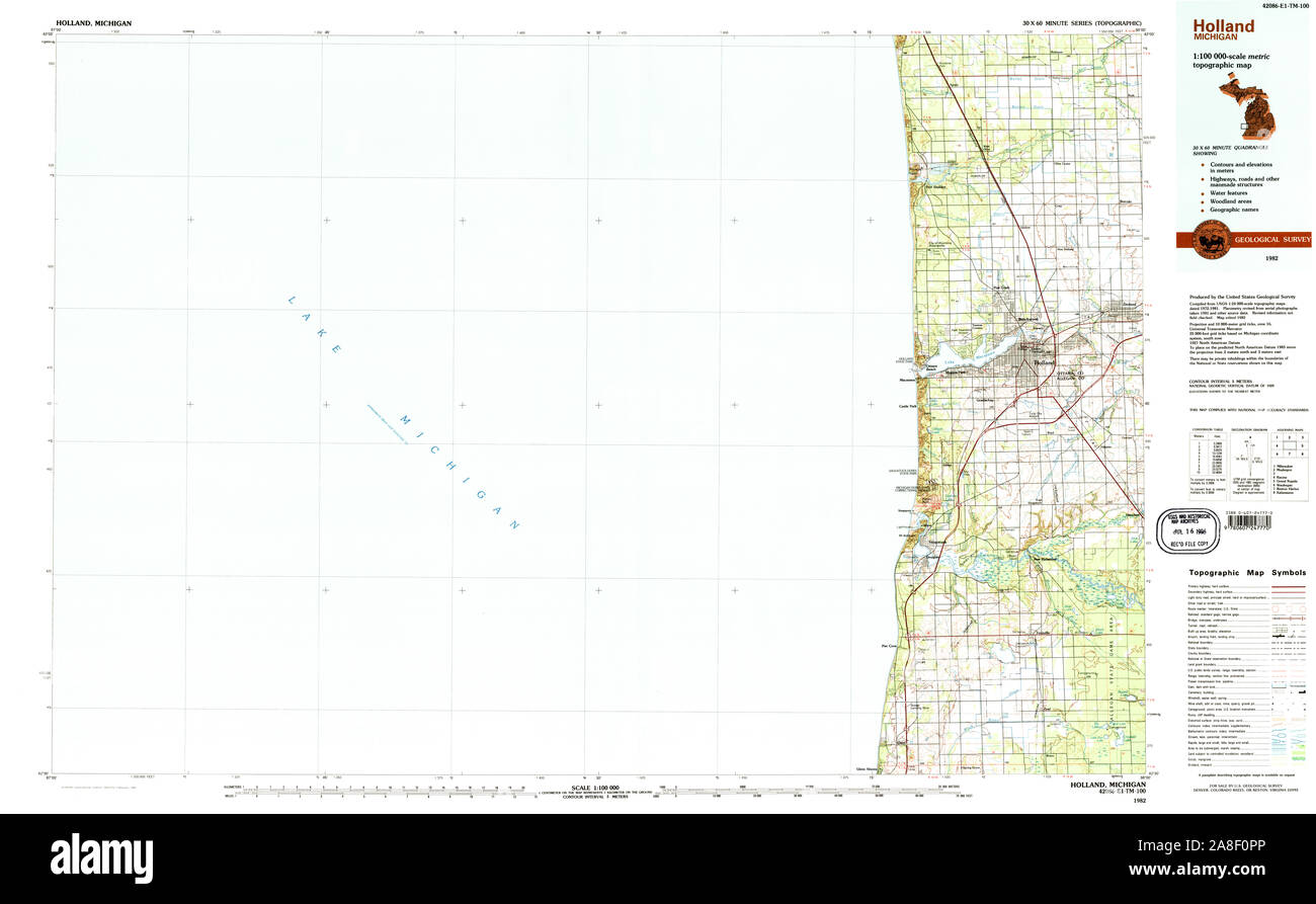 Map of holland michigan Cut Out Stock Images &amp; Pictures - Alamy