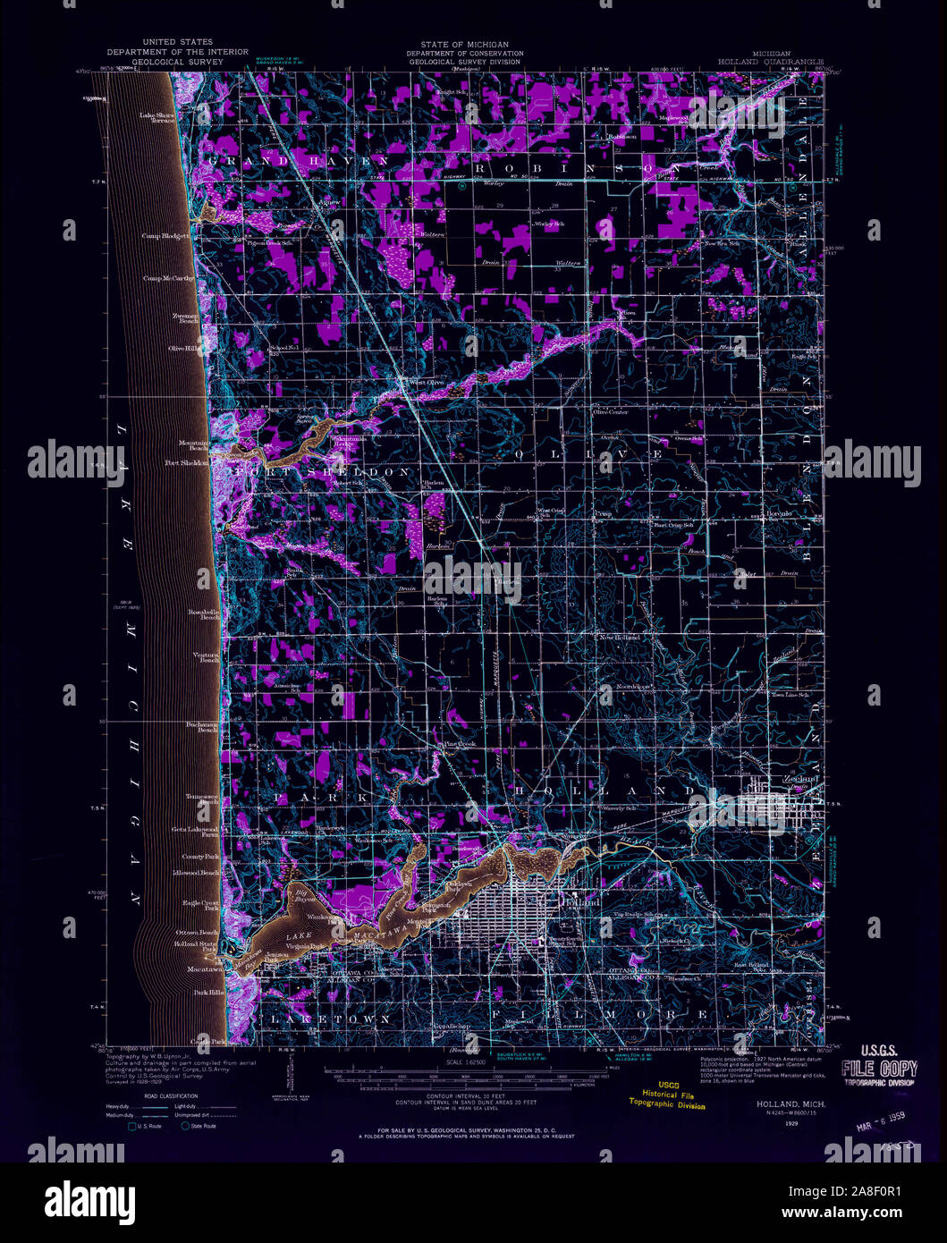 Map of holland michigan hi-res stock photography and images - Alamy