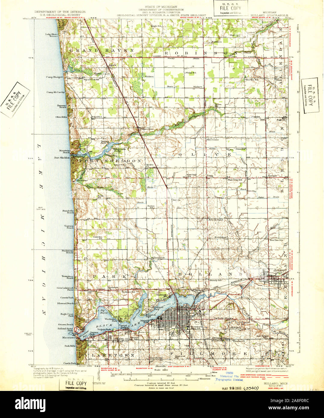 Map of holland michigan hires stock photography and images Alamy