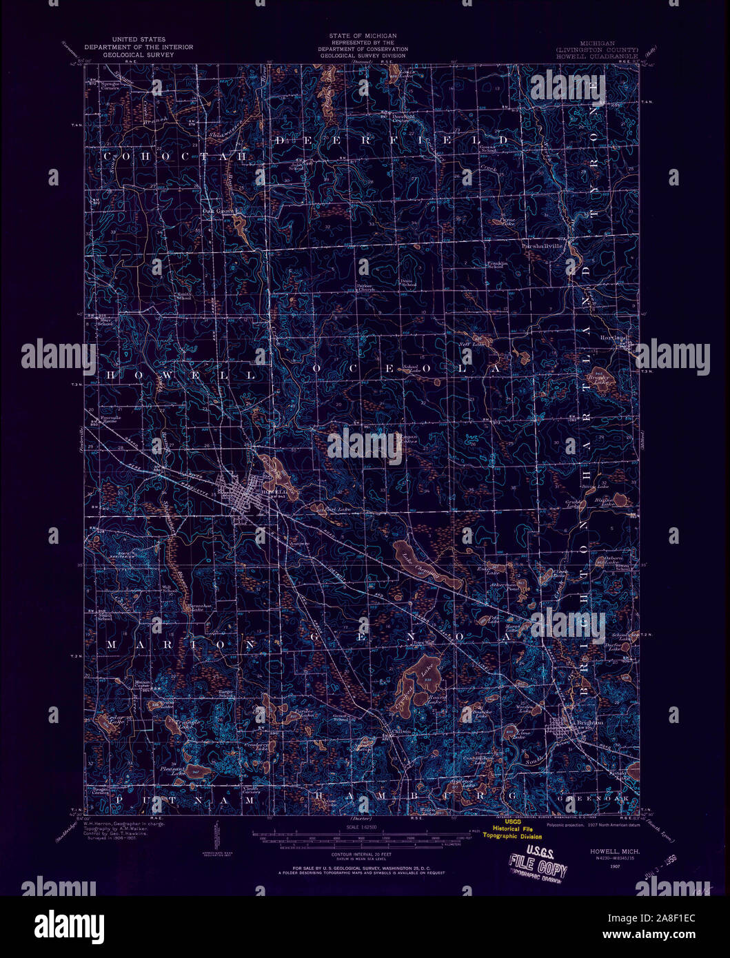 Map of howell michigan hires stock photography and images Alamy