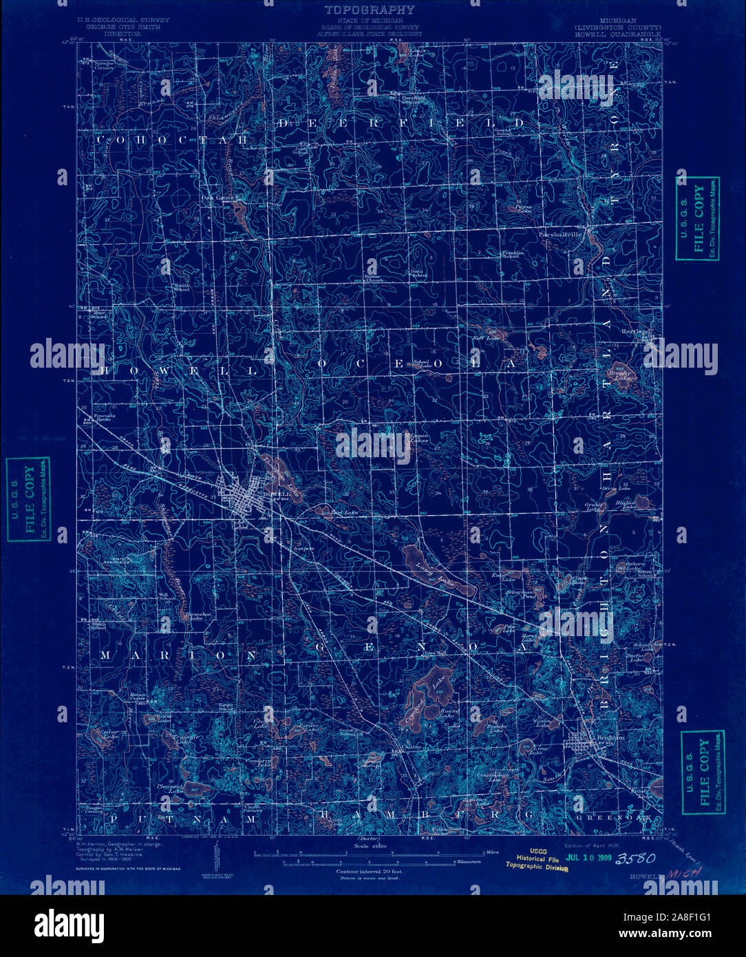 Map of howell michigan hi-res stock photography and images - Alamy