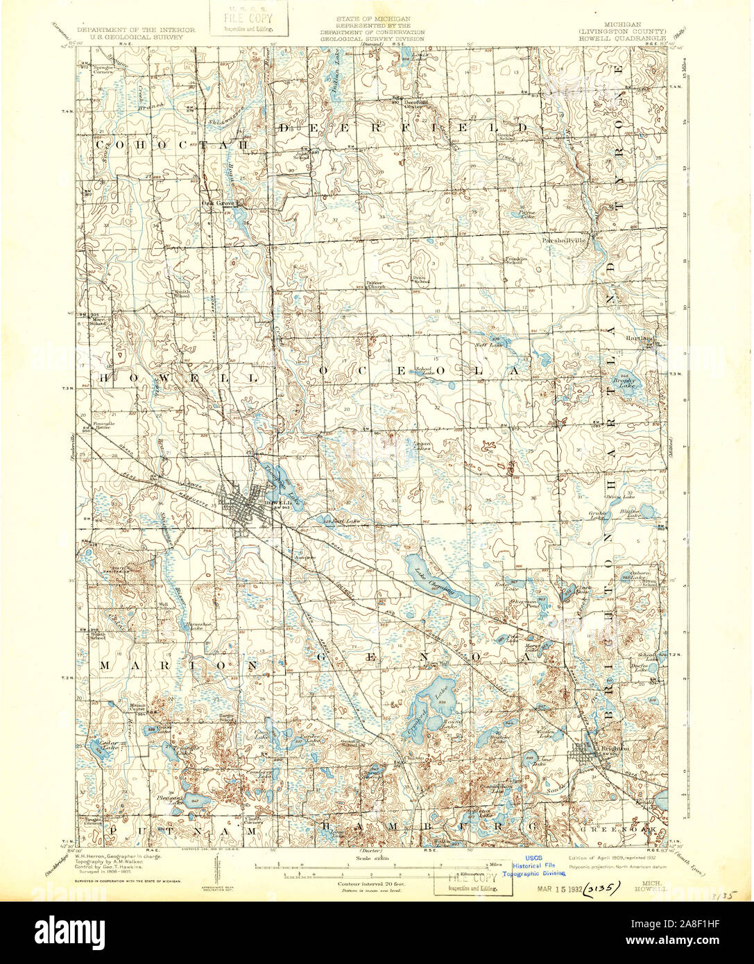 Howell michigan map hi-res stock photography and images - Alamy