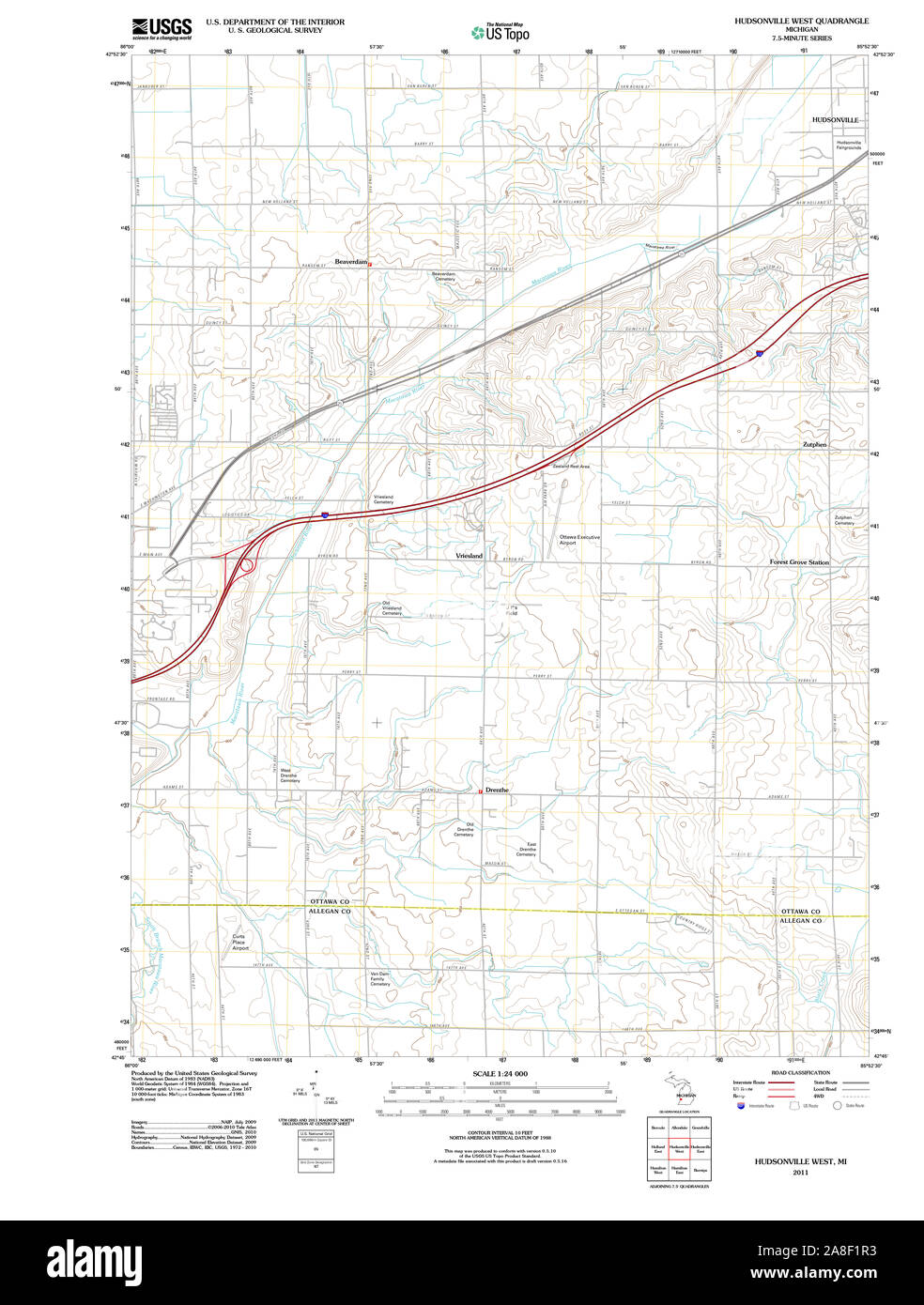 Map of hudsonville Cut Out Stock Images & Pictures Alamy