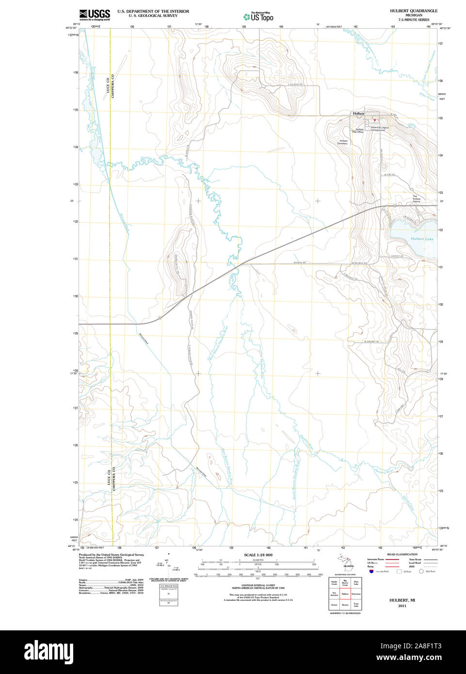 Hulbert michigan map Cut Out Stock Images & Pictures Alamy