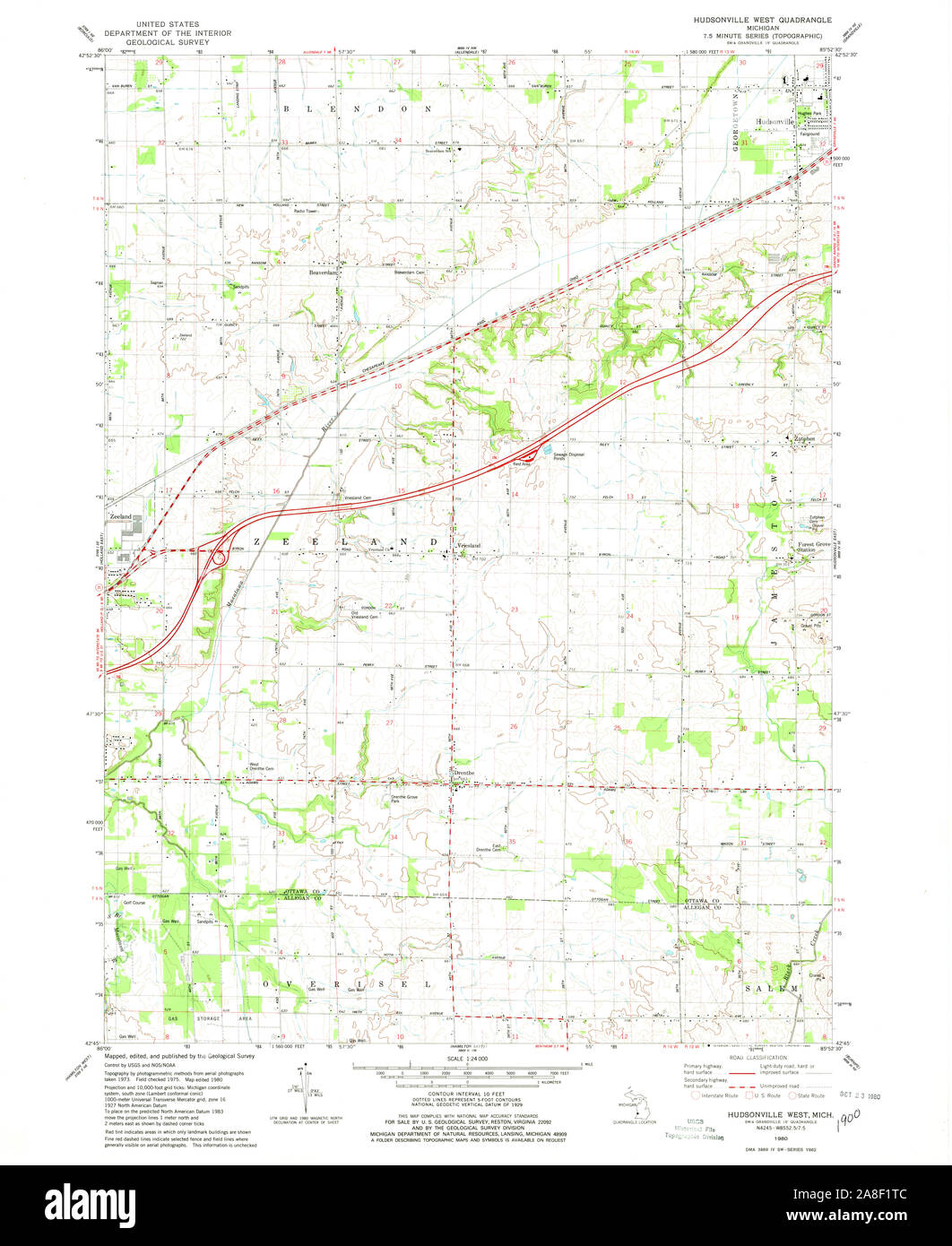 Hudsonville map Cut Out Stock Images & Pictures Alamy