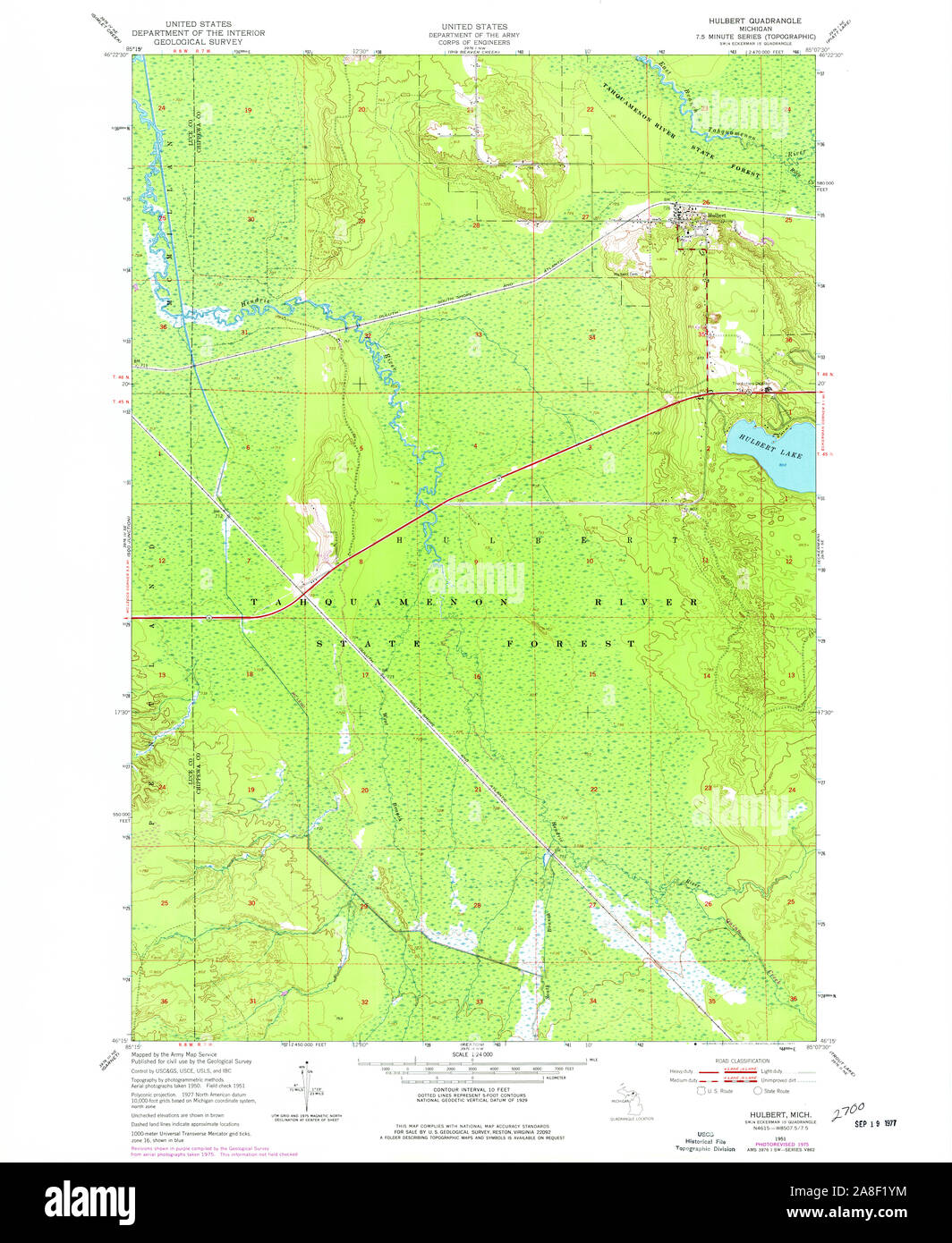 Hulbert michigan map Cut Out Stock Images & Pictures Alamy