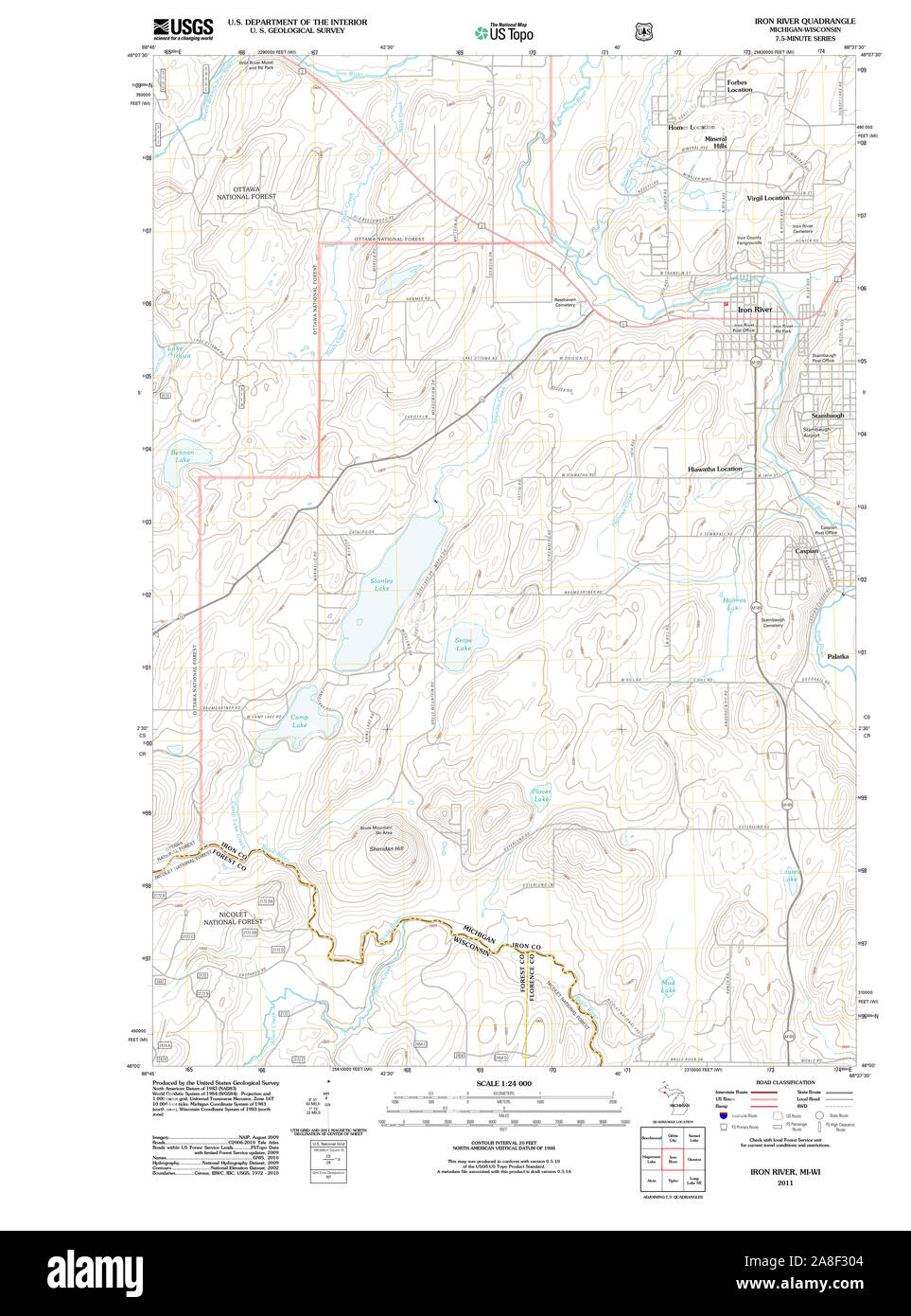 Map of iron river hires stock photography and images Alamy