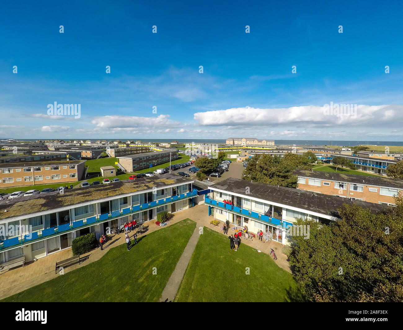 Aerial views, photography of the Pontins Prestatyn resort, holiday