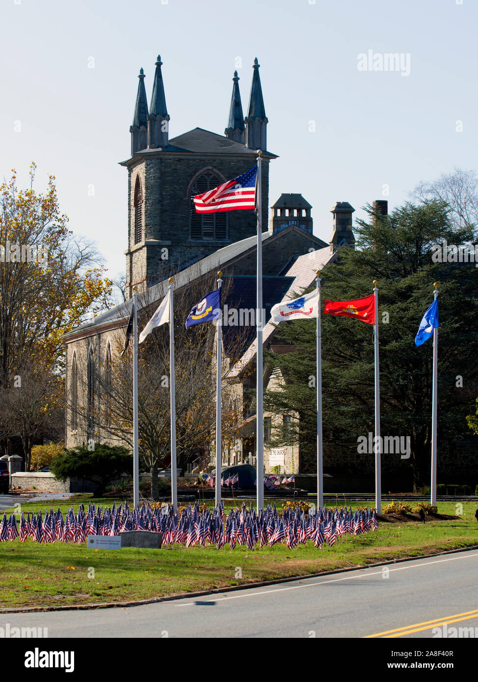 Taunton Vietnam War Memorial at Church Green.  Taunton, Massachusetts, USA Stock Photo