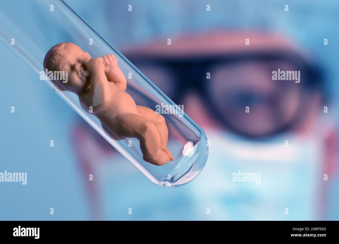 Retortenbaby im Reagenzglas, Puppe, Kein MR erforderlich, Stock Photo