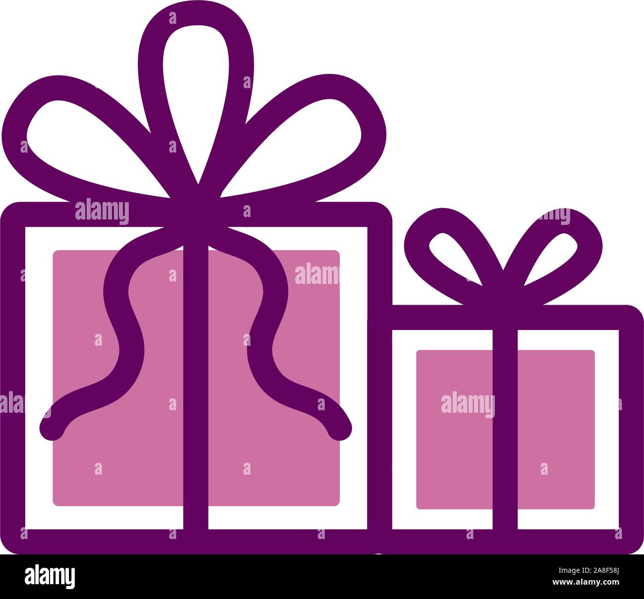 Isolated gift icon fill vector design Stock Vector Image & Art - Alamy