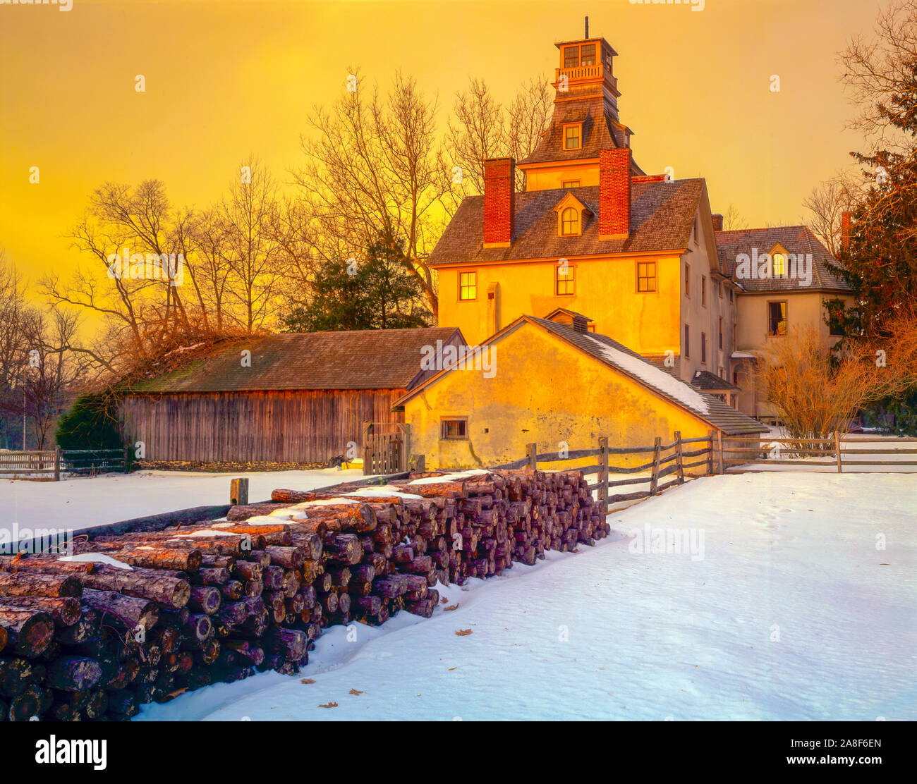 Batsto Village at dawn, Wharton State Forest, New Jersey, New Jersey