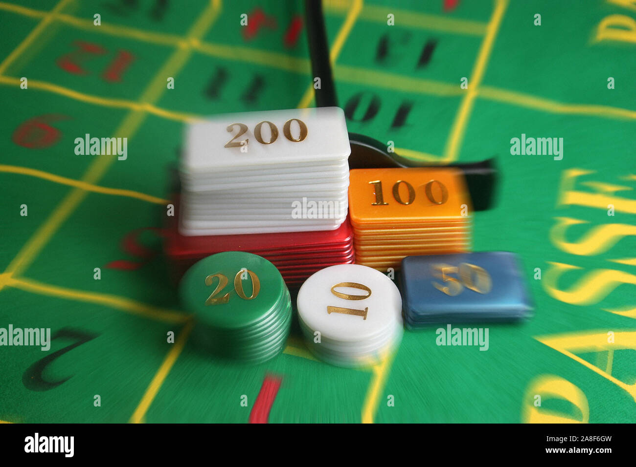 Am Roulettetisch, Spielbank, Glücksspiel, Stock Photo