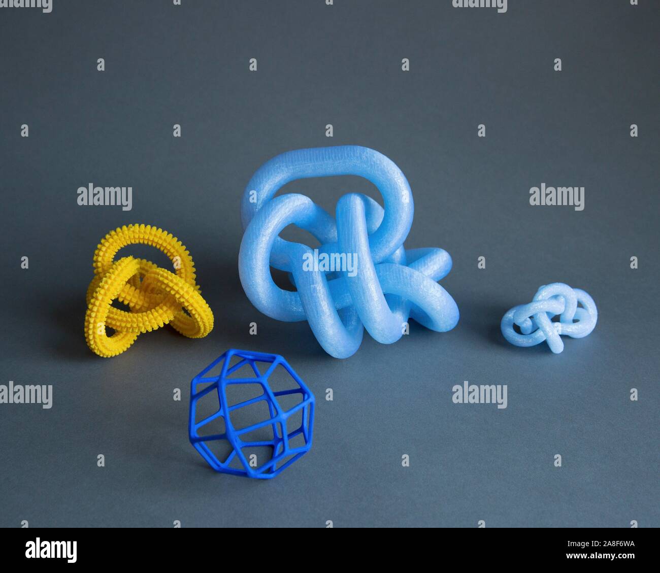 Various 3D printed models Stock Photo