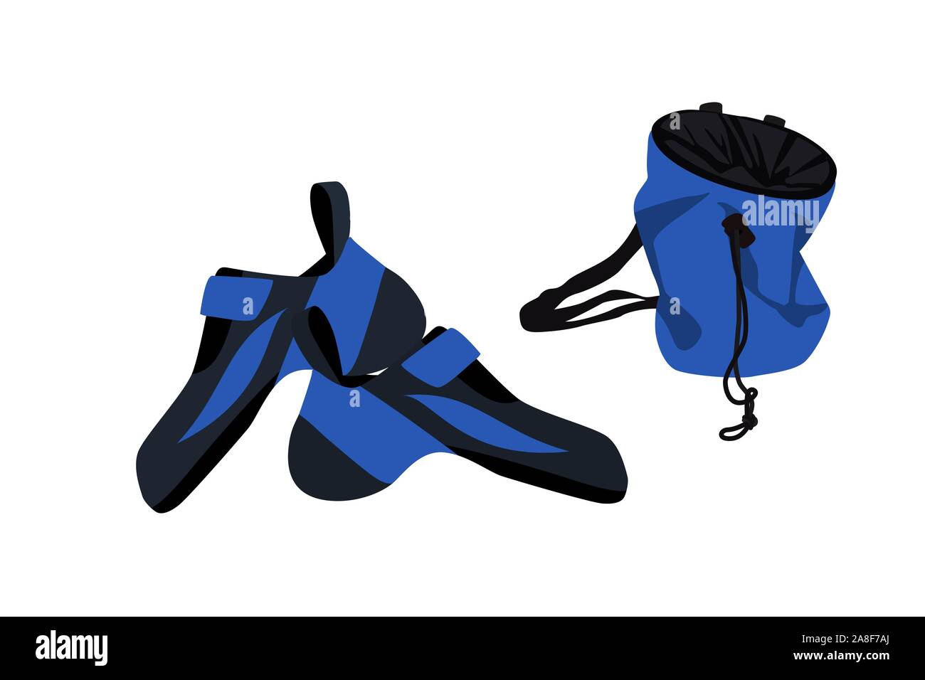 Climbing shoes pair and chalk bag Stock Vector Image & Art Alamy