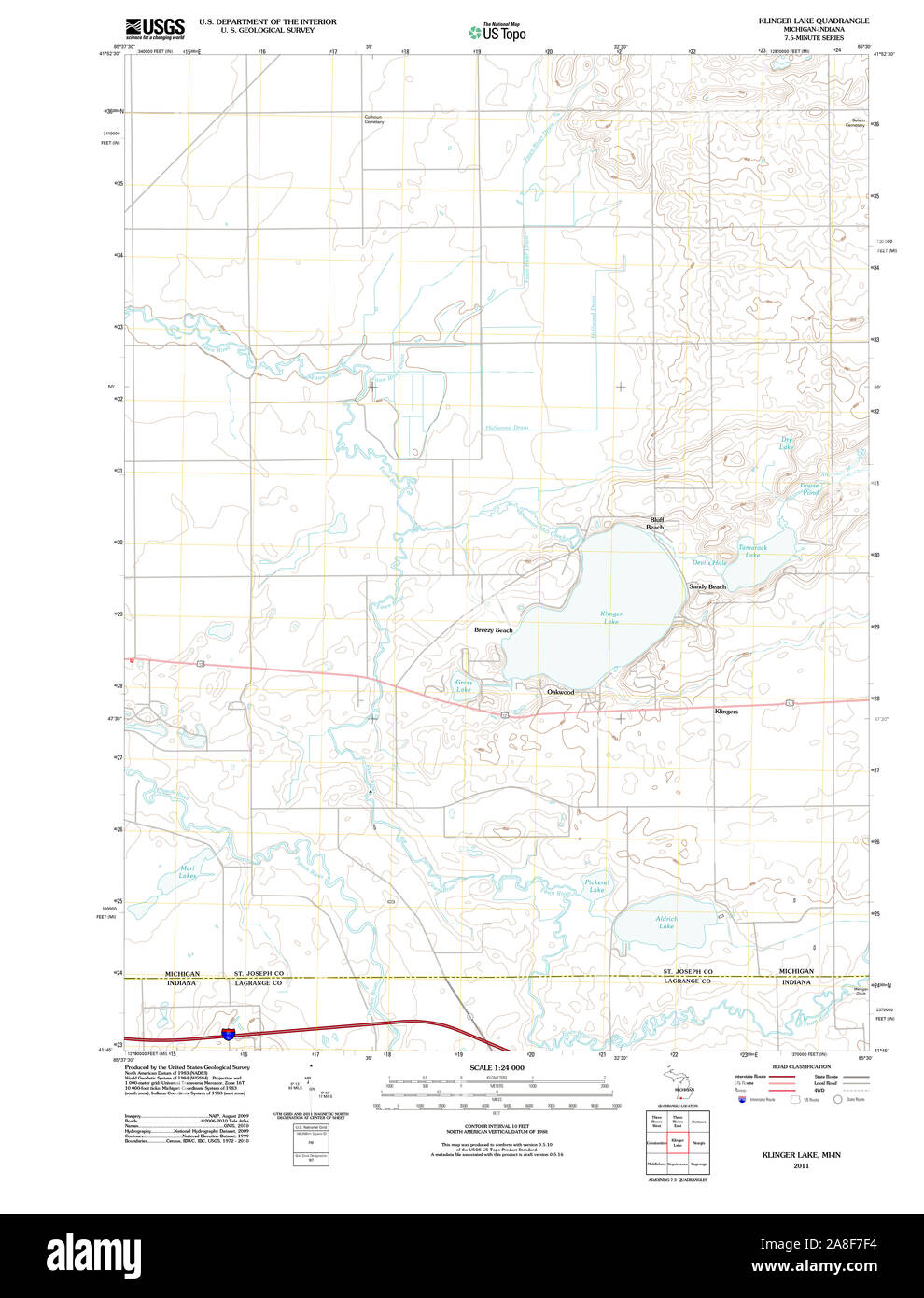 Klinger Lake Michigan Map Klinger Lake High Resolution Stock Photography And Images - Alamy