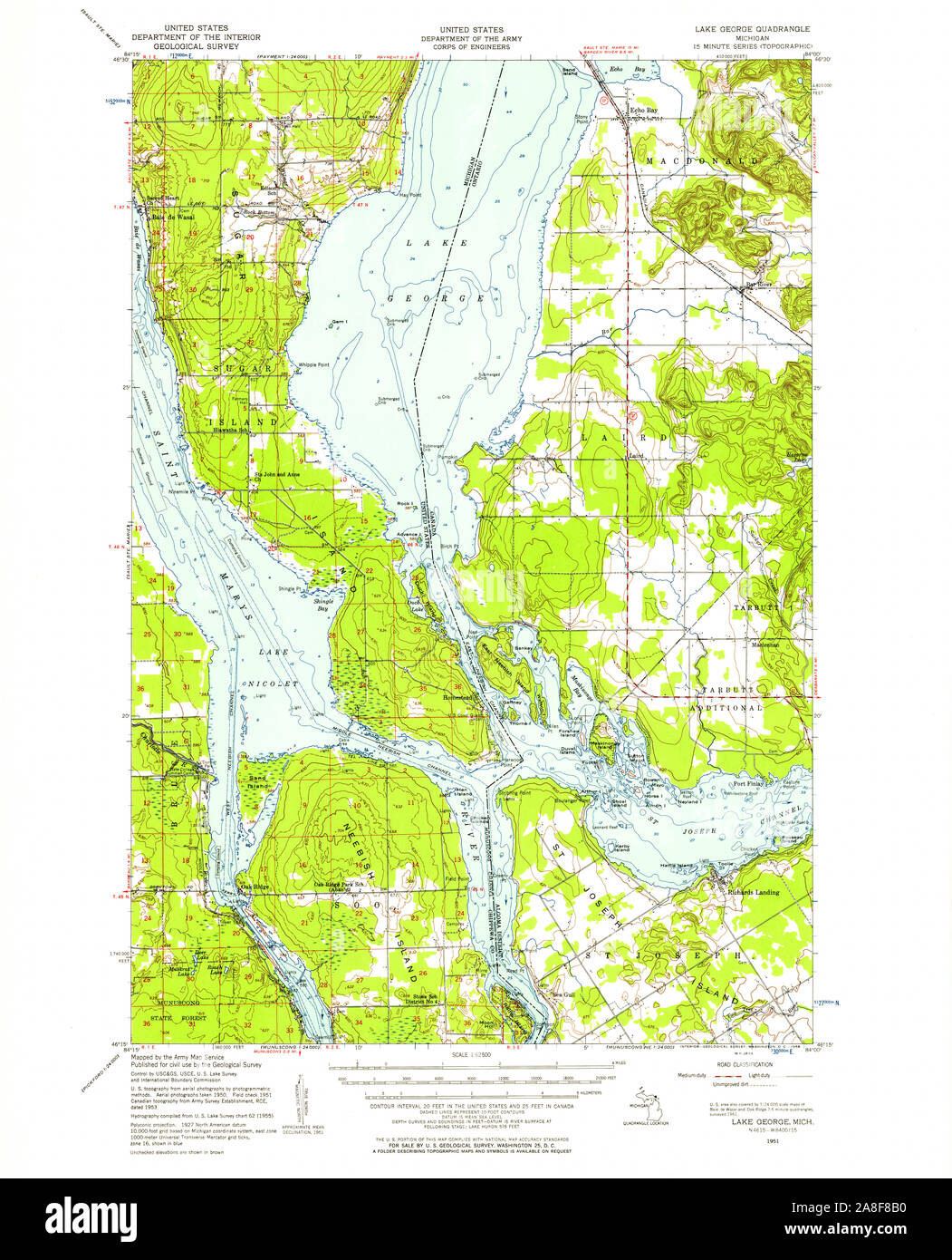 Map Of Lake George Cut Out Stock Images And Pictures Alamy