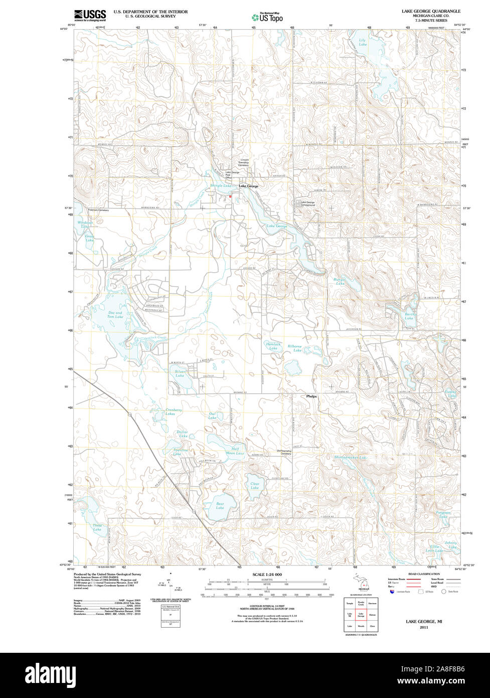 Map of lake Cut Out Stock Images & Pictures Alamy