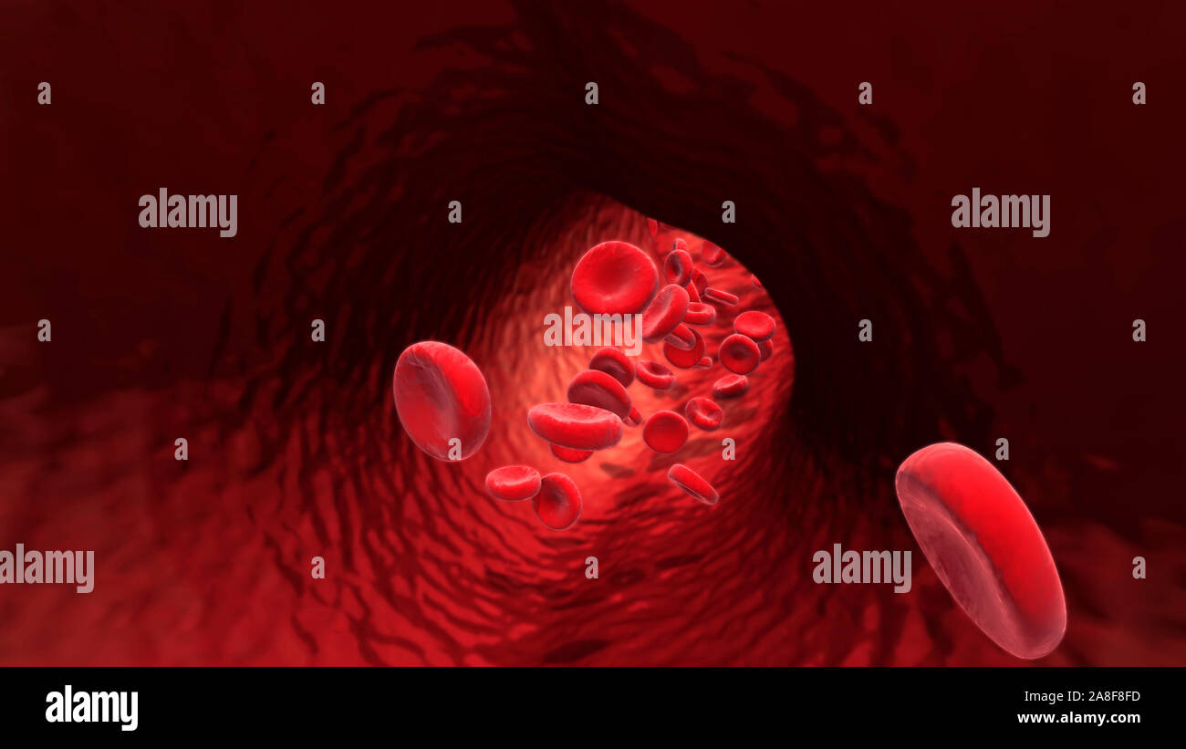 Red blood cells, illustration Stock Photo - Alamy
