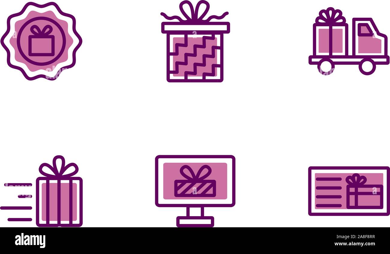 Isolated gift icon set fill vector design Stock Vector Image & Art - Alamy