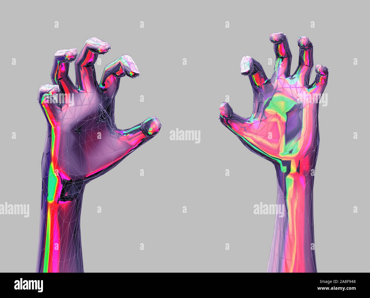 Cramping hands, illustration Stock Photo Alamy