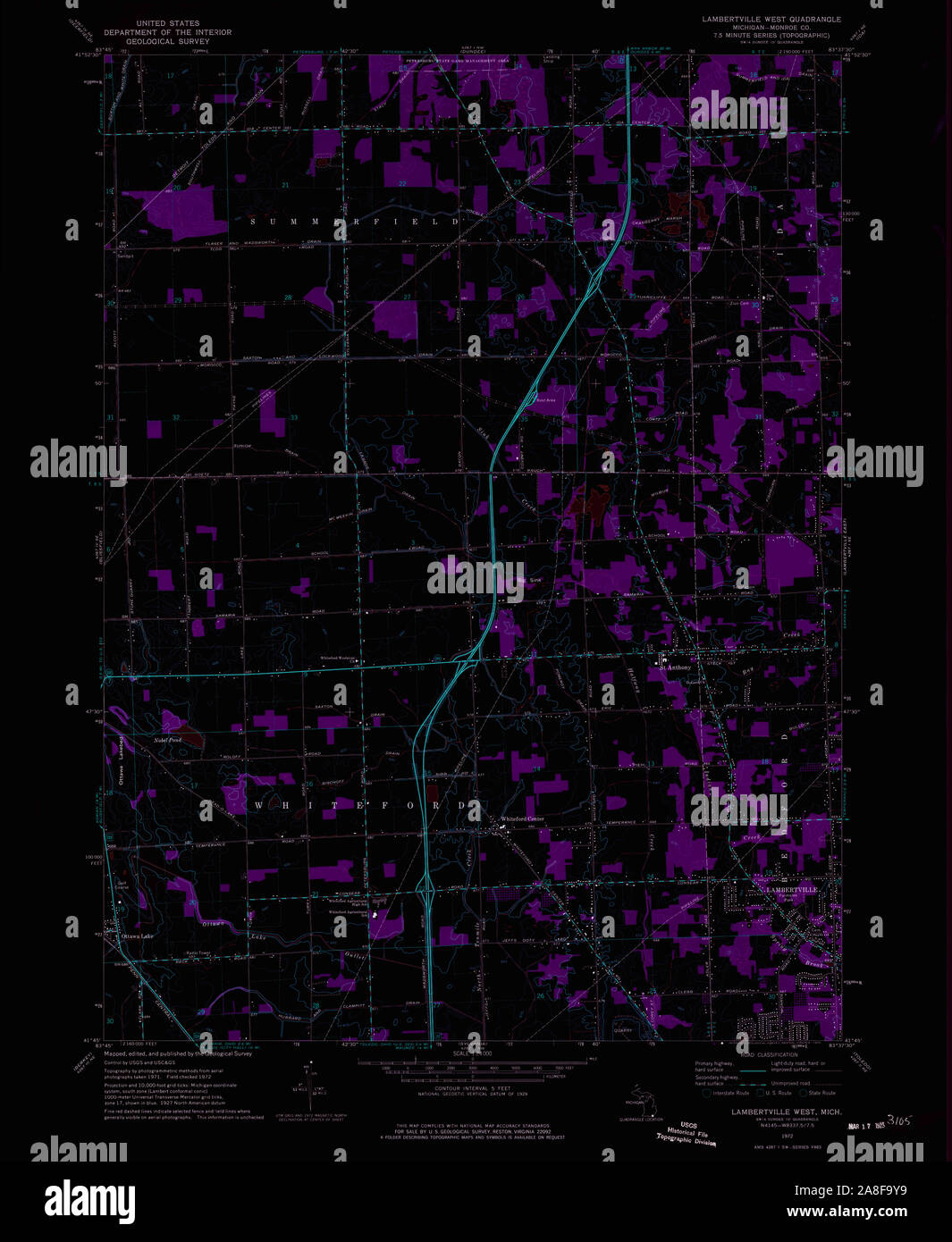 Map of lambertville hires stock photography and images Alamy
