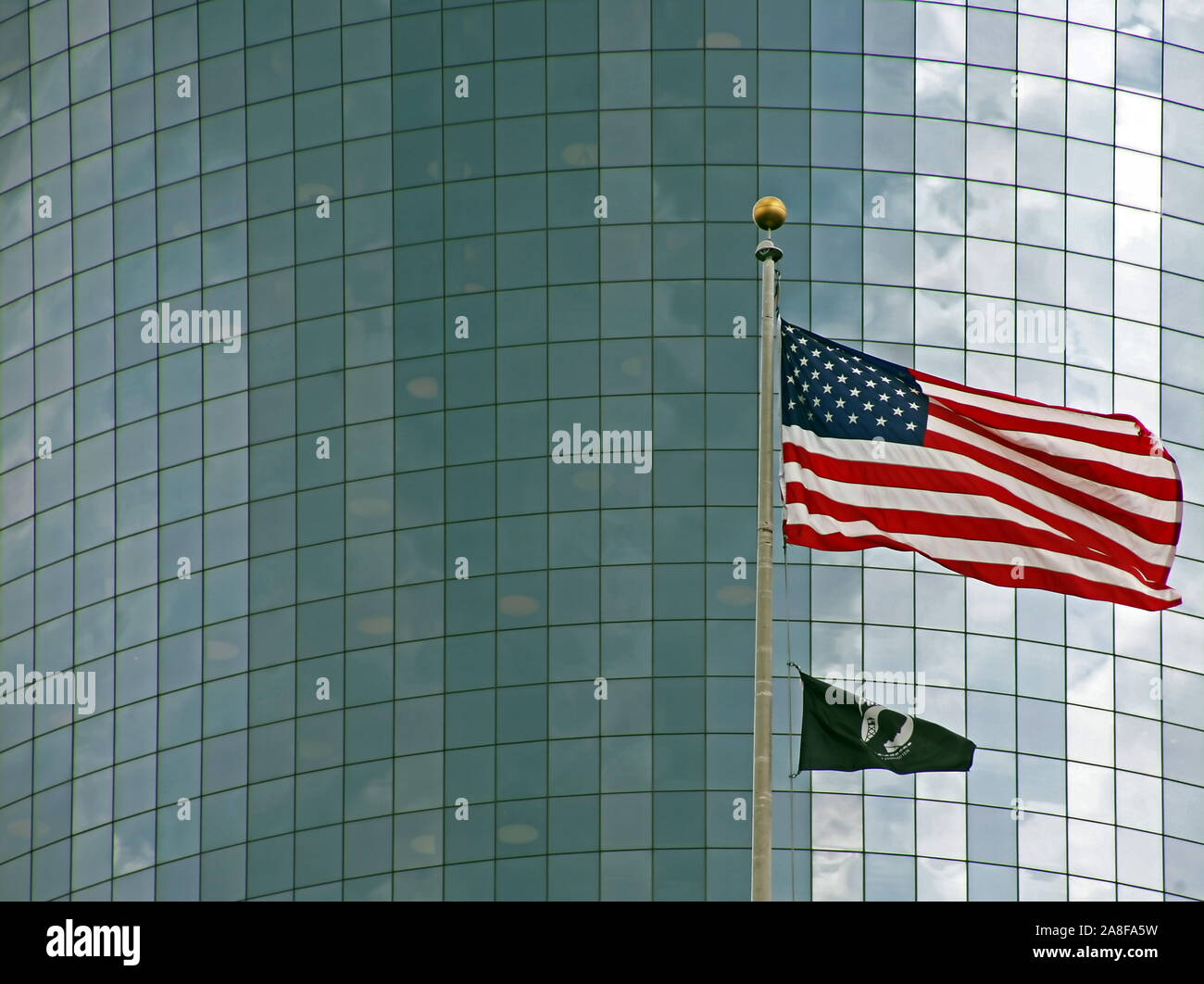 USA, New York, Stadtansichten, Bürohaus, Fahnen, US-Fahne, Stock Photo