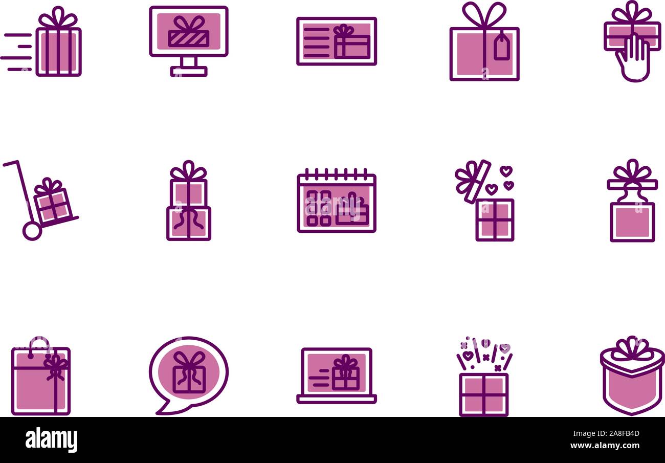 Isolated gift icon set fill vector design Stock Vector Image & Art - Alamy