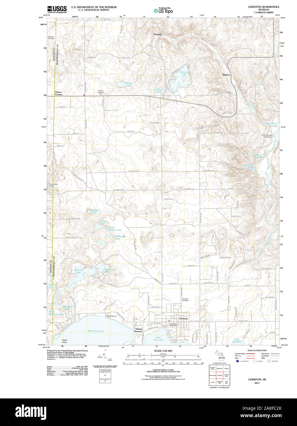 Lewiston michigan map Cut Out Stock Images & Pictures Alamy