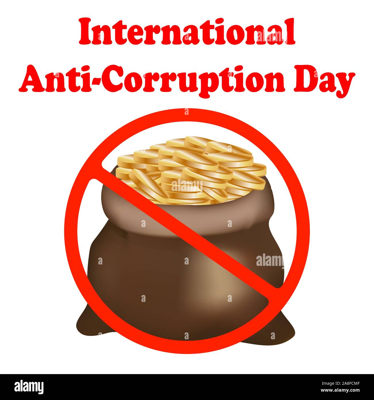 International Anticorruption day icon, logo, symbol, sign. Isolated on