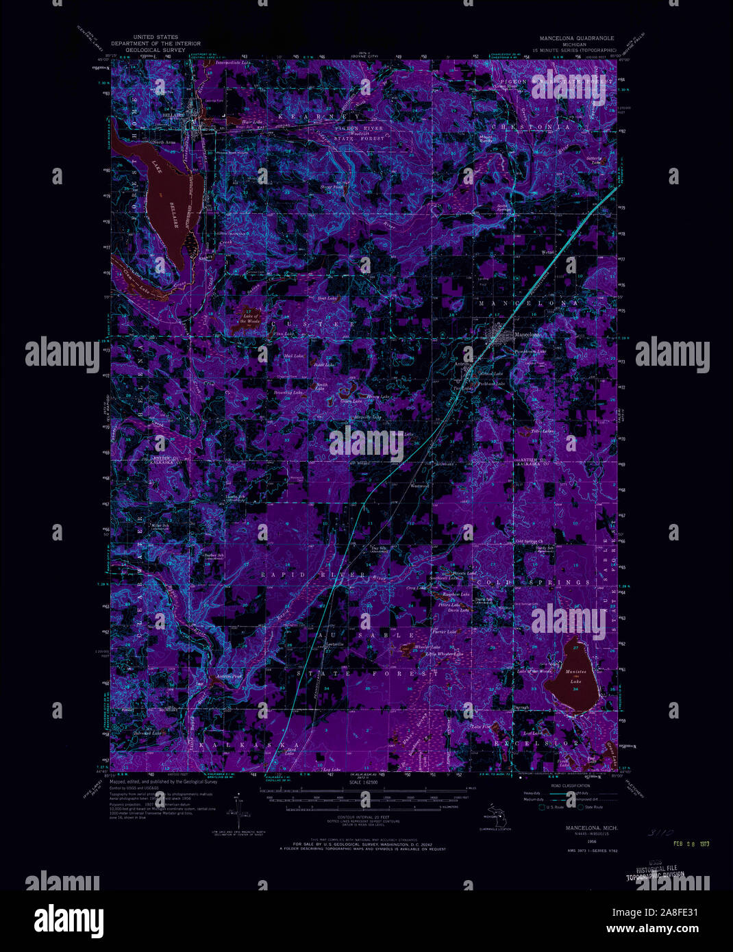 Mancelona michigan map hires stock photography and images Alamy