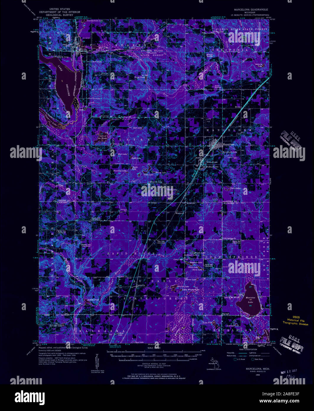 Mancelona map hires stock photography and images Alamy