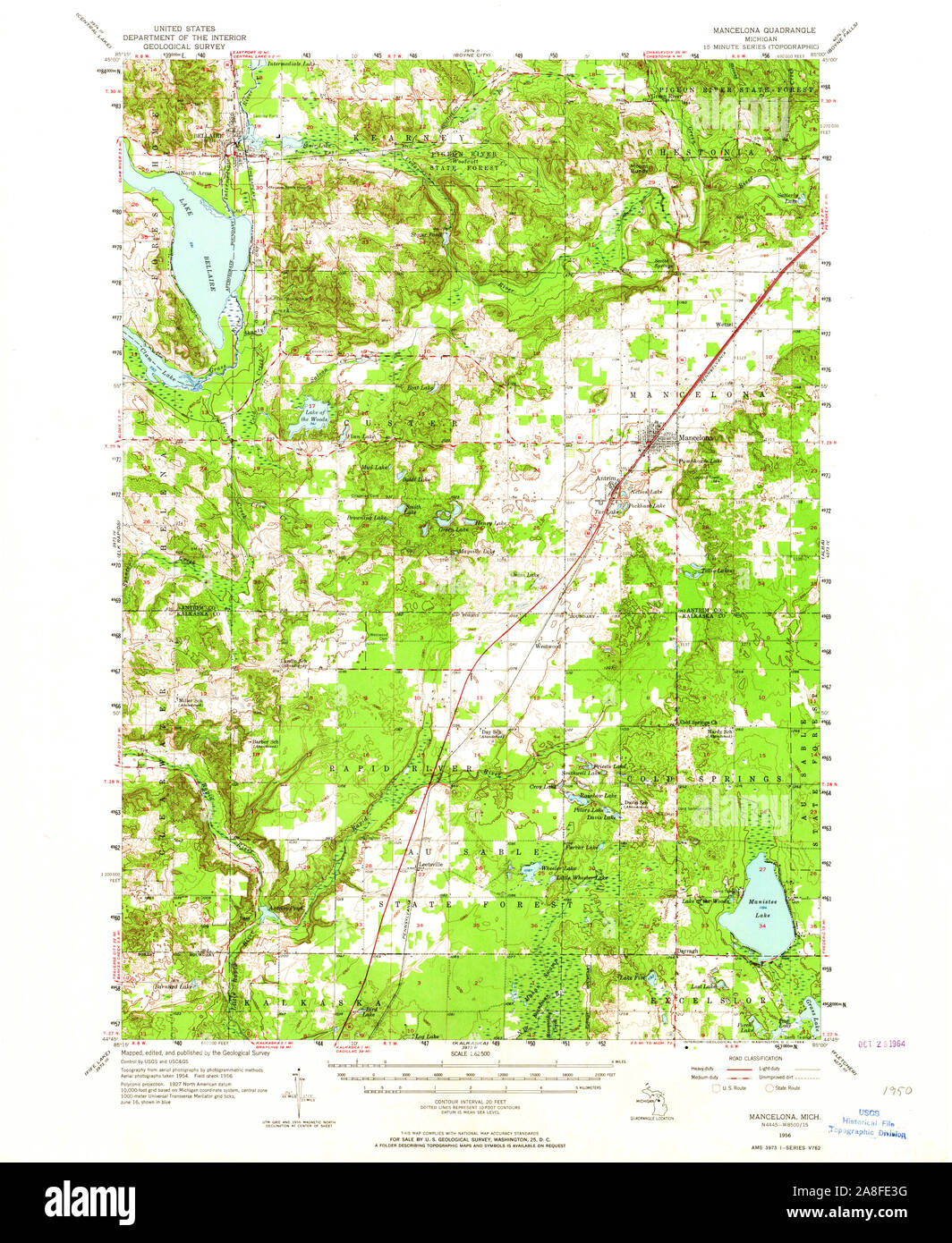 Mancelona map hires stock photography and images Alamy