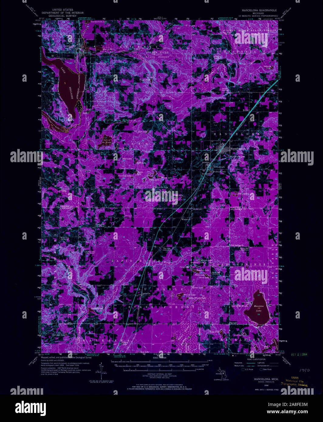 Mancelona michigan map hires stock photography and images Alamy