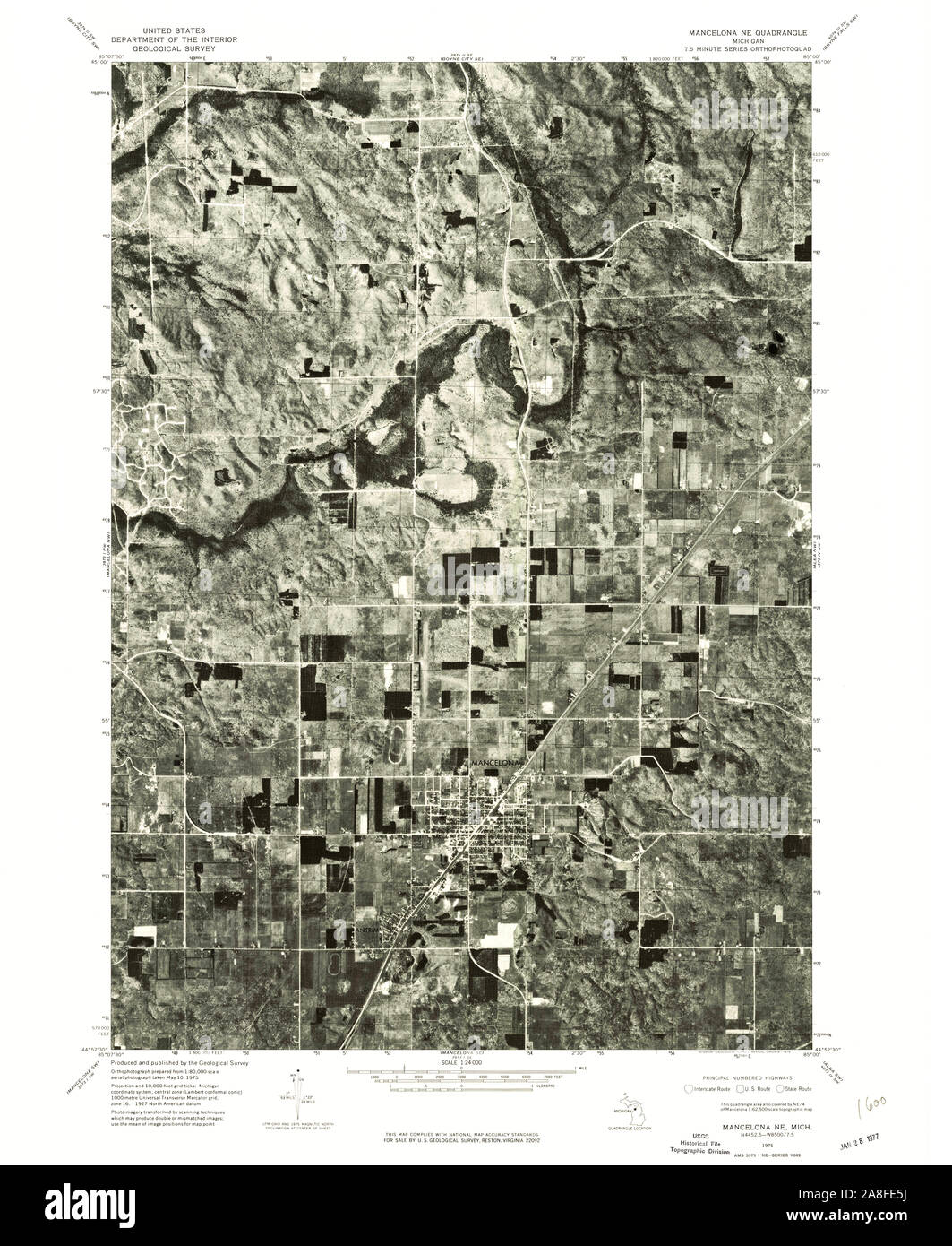 Mancelona michigan map hires stock photography and images Alamy