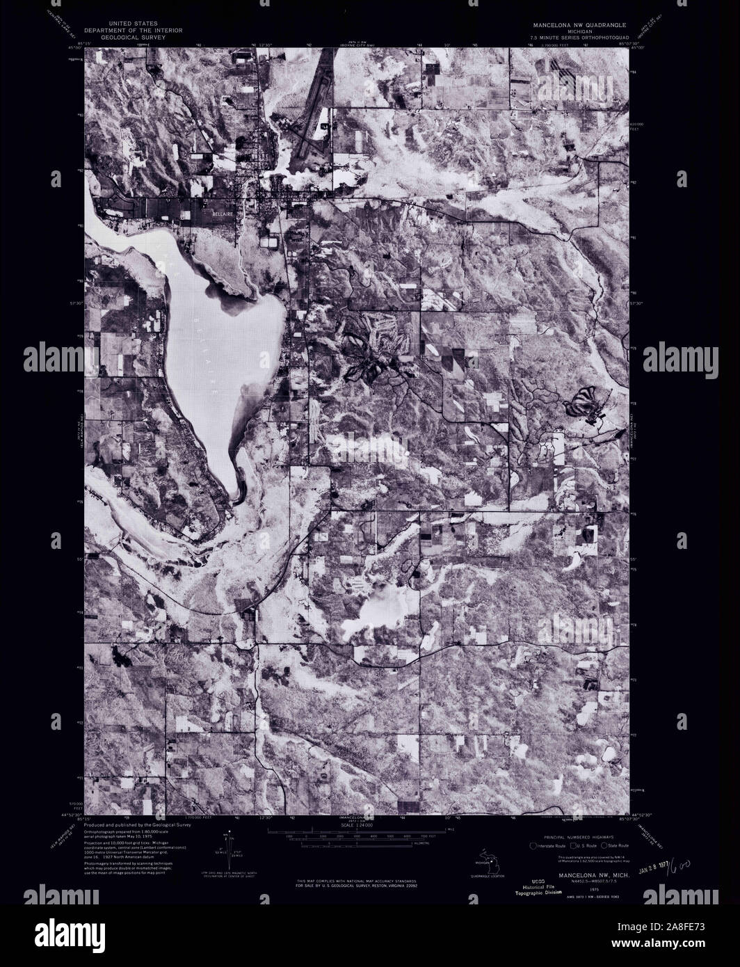 Mancelona michigan map hires stock photography and images Alamy