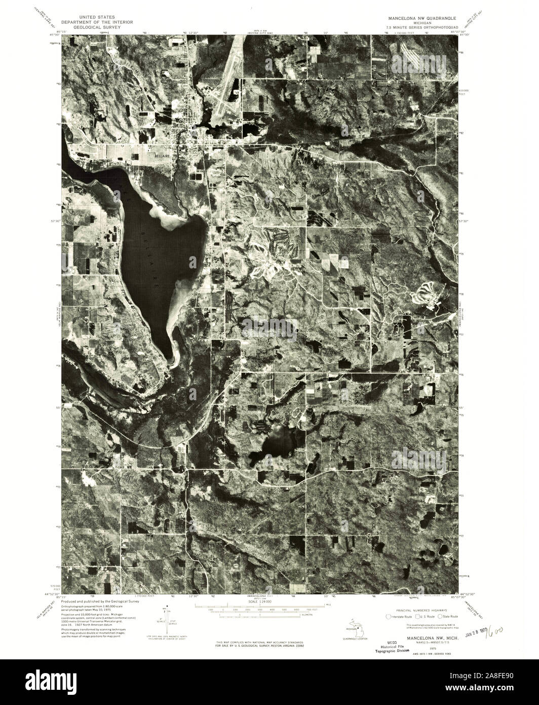 Mancelona michigan map hires stock photography and images Alamy