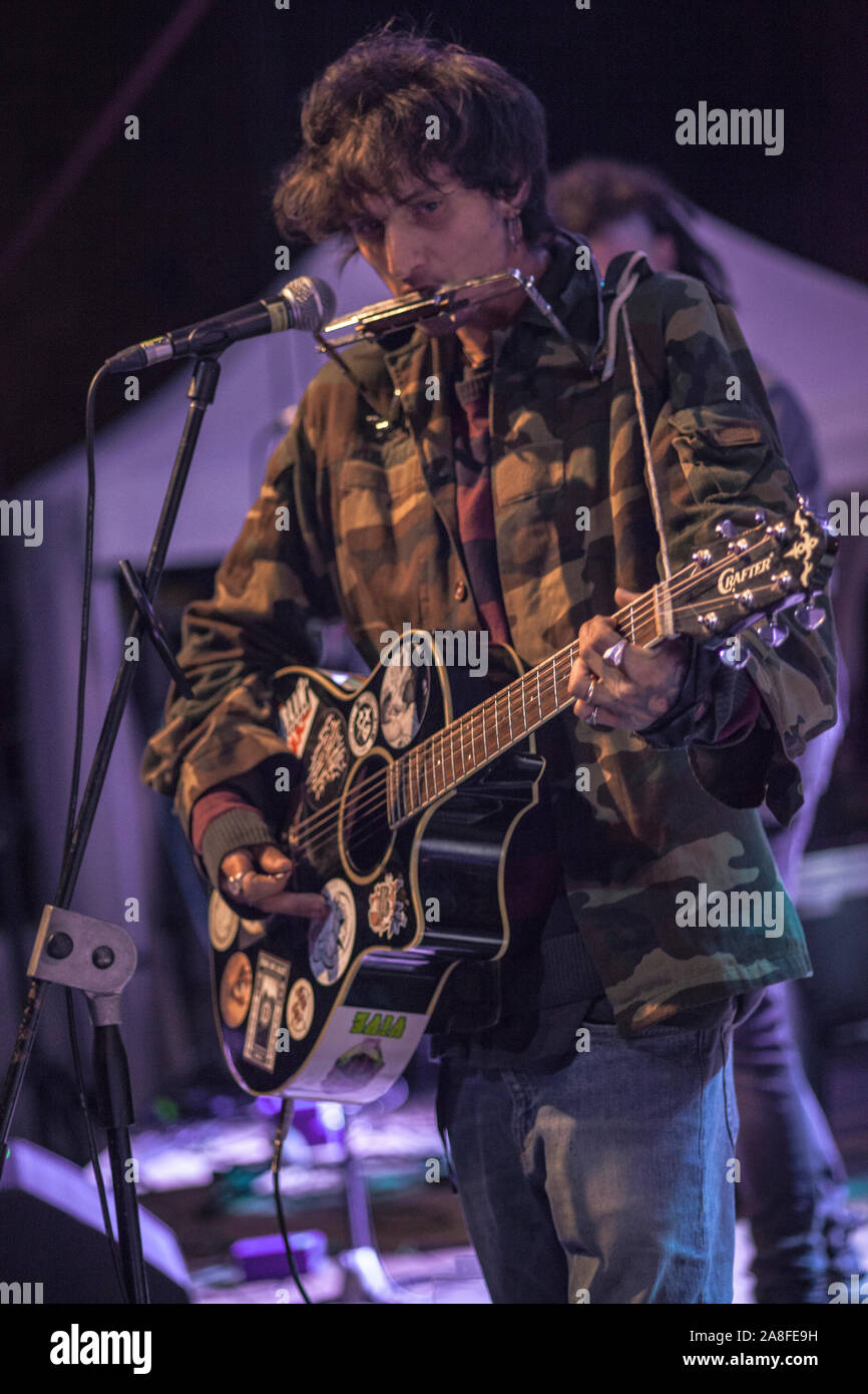 Rock harmonica player plays at night 2 Stock Photo Alamy