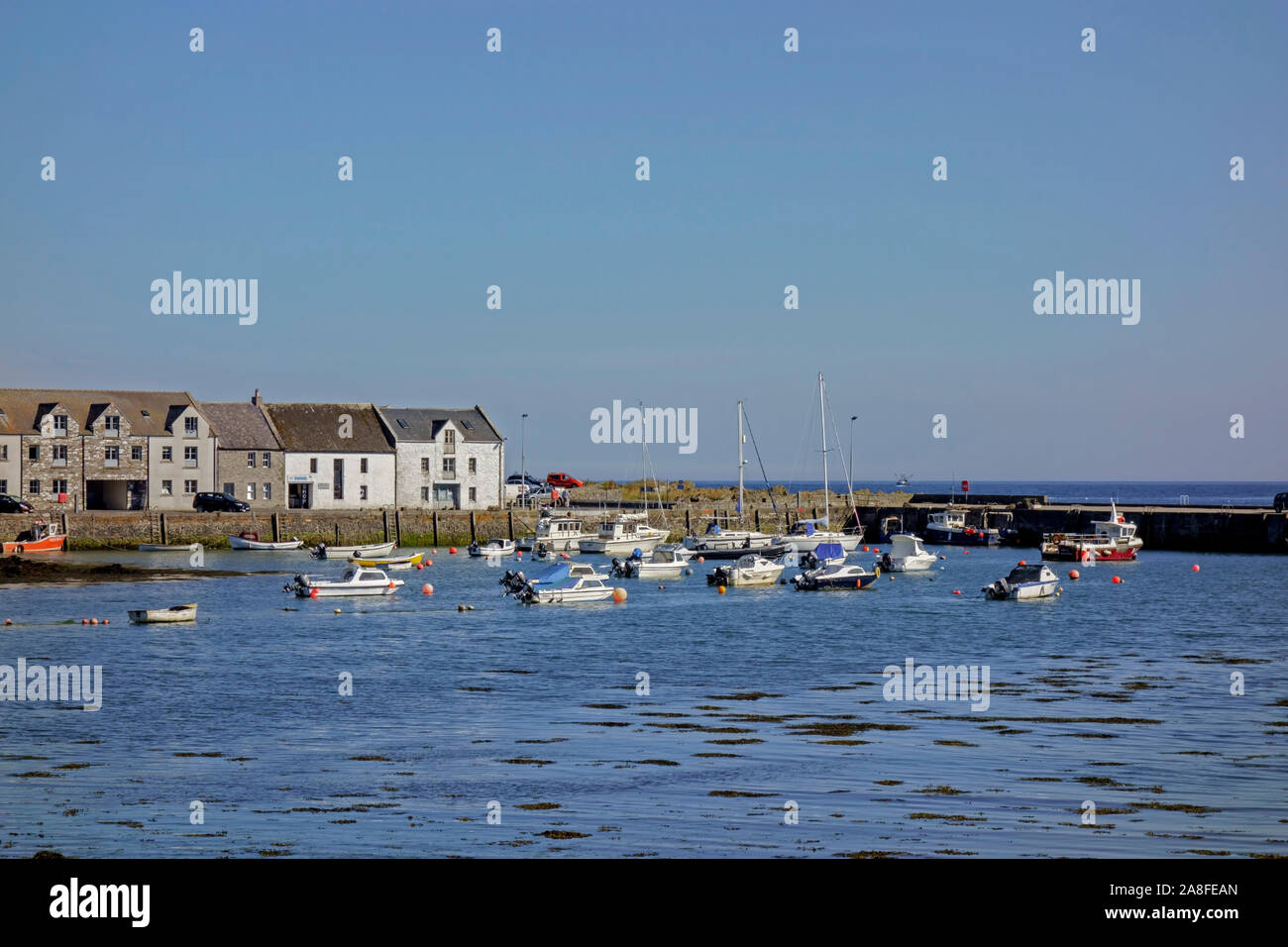 The seaside village of the Isle of Whithorn in the Machars of Wigtownshire in Dumfries and Galloway,  Scotland,  UK. Stock Photo