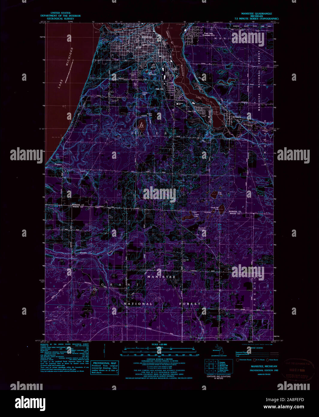 Map of manistee hi-res stock photography and images - Alamy
