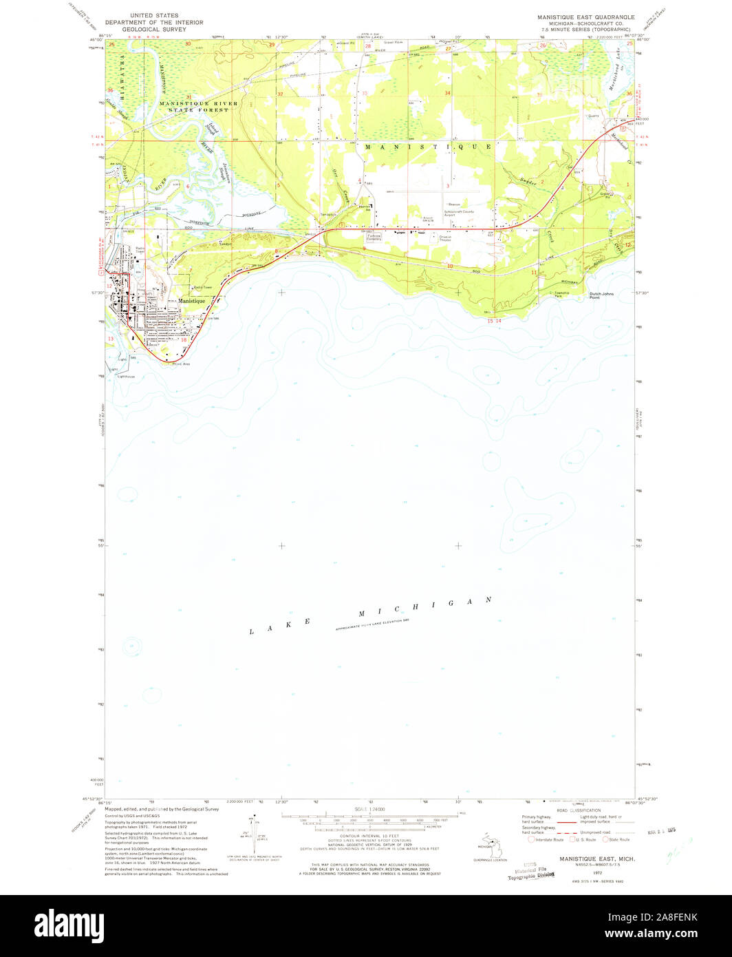 Manistique map Cut Out Stock Images & Pictures Alamy