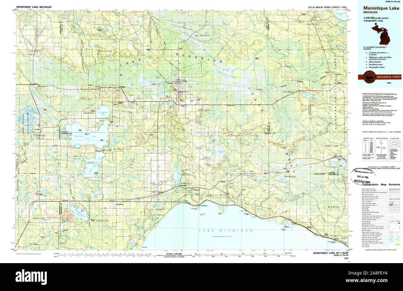 Manistique map Cut Out Stock Images & Pictures Alamy