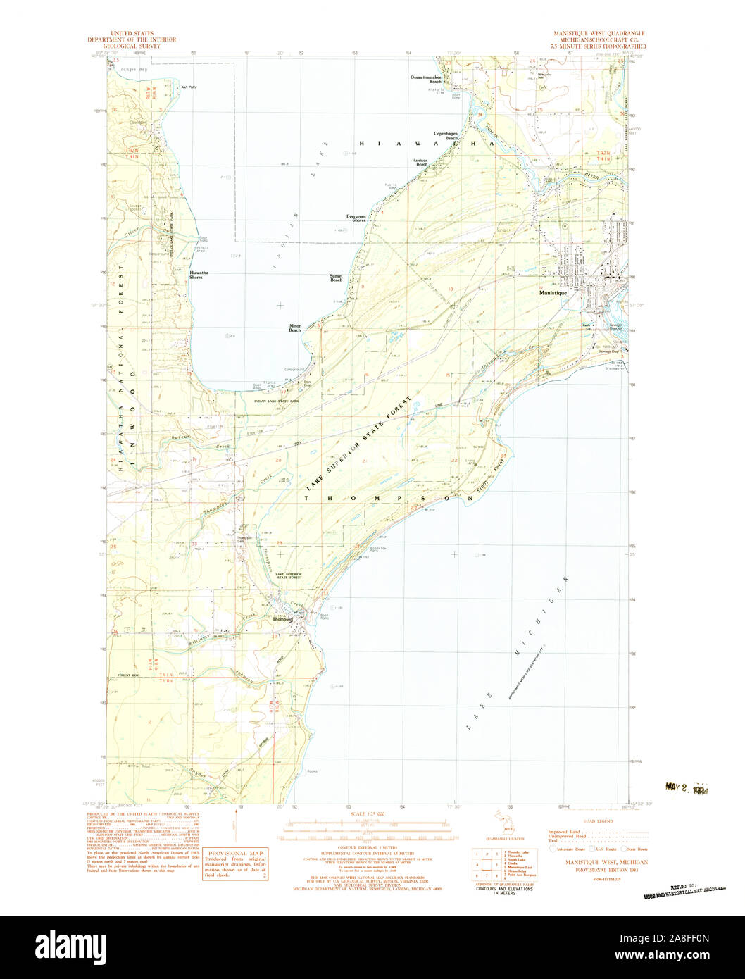 Map Of Manistique Michigan Map Of Manistique Michigan Hi-Res Stock Photography And Images - Alamy